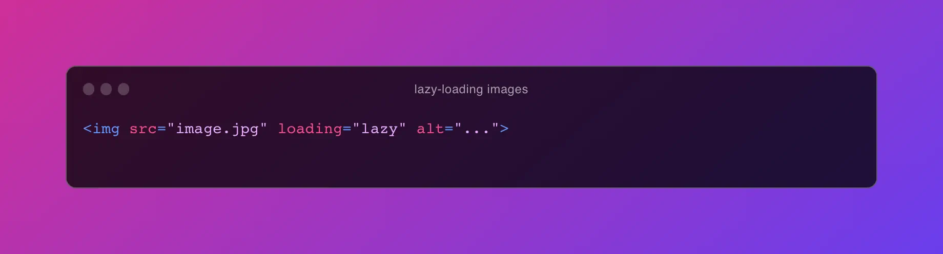 optimizing images by lazy loading