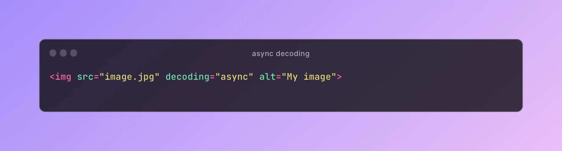 Optimizing images with async decoding