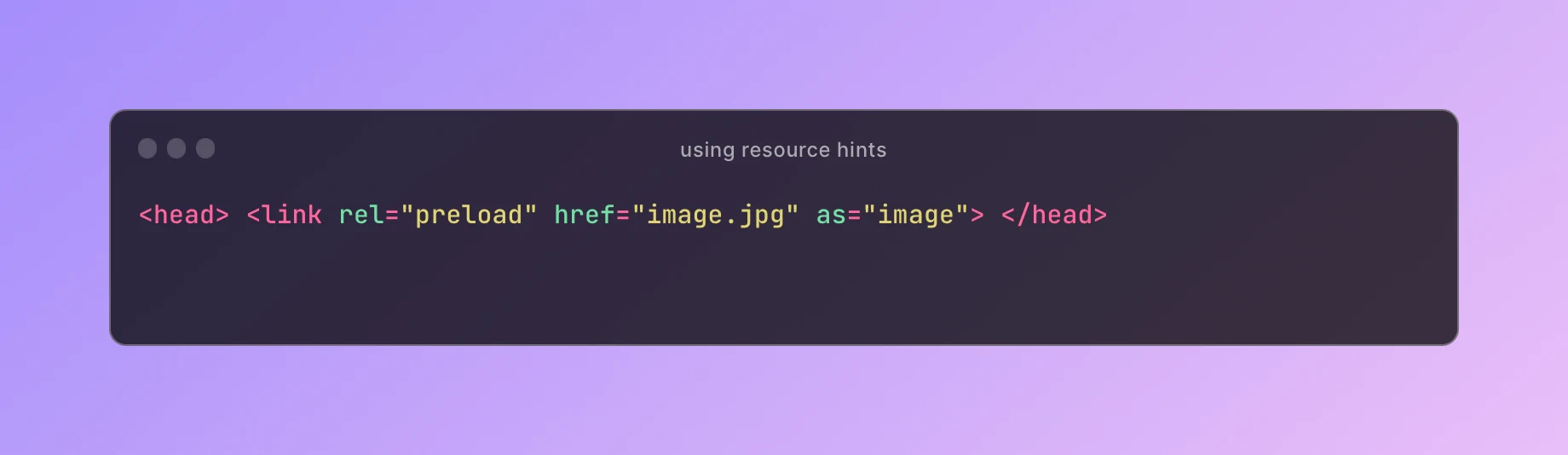 Optimizing images with resource hints